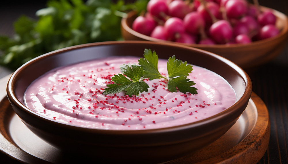 La facile recette de la soupe froide de radis rose